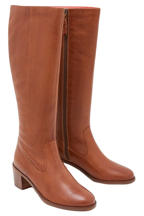 JEAN BLOCK HEEL LONG BOOT MID TAN 2