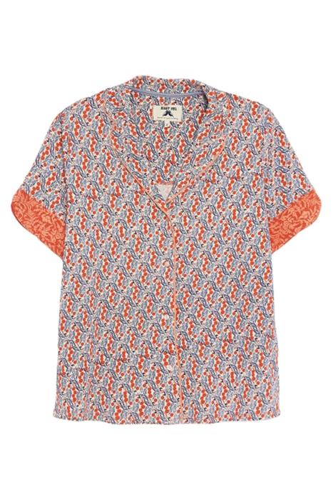 ROSEHIP JERSEY PJ SHIRT ORANGE PRINT 1