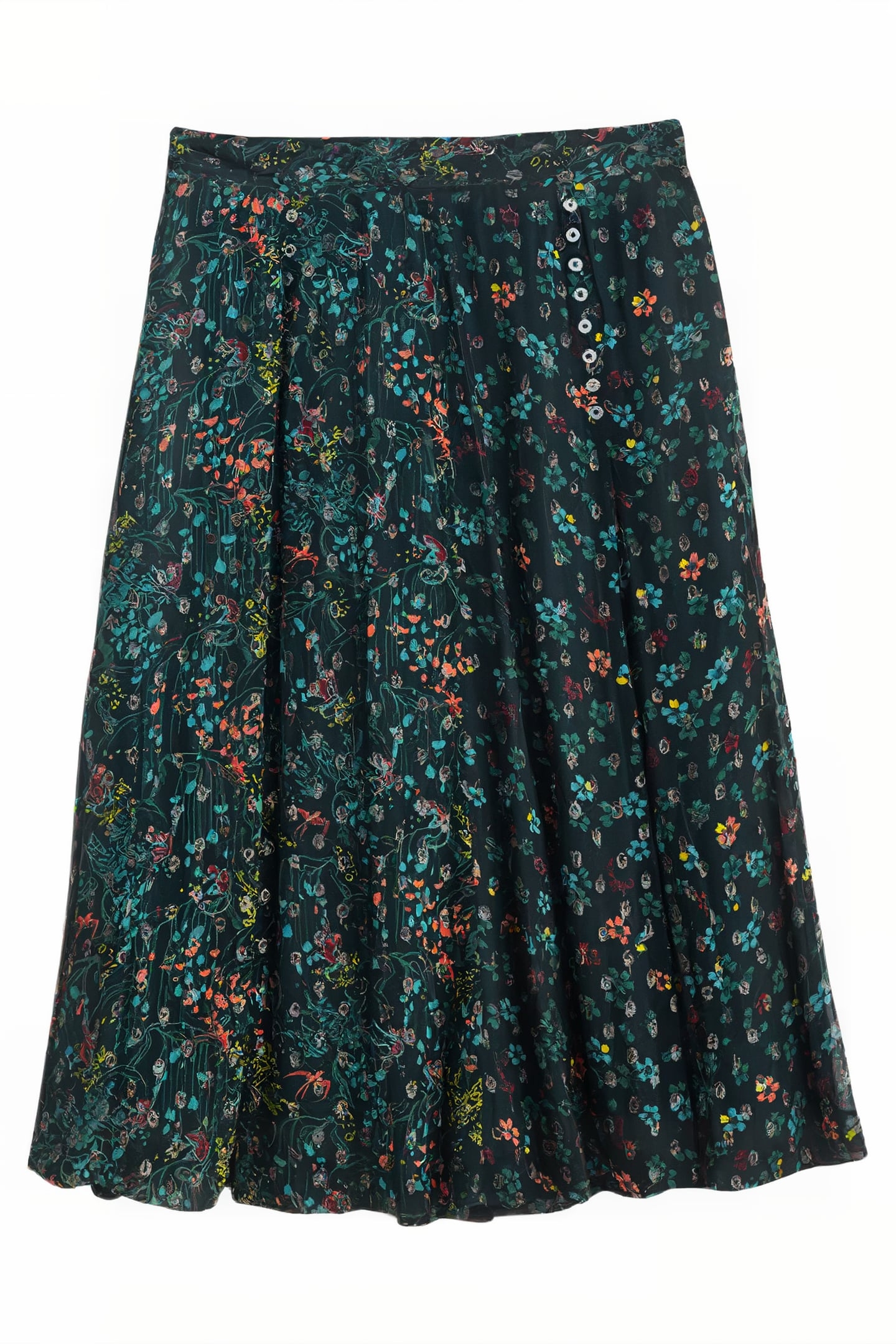 SAVANNAH METALLIC PRINT SKIRT GREEN MULTI 1
