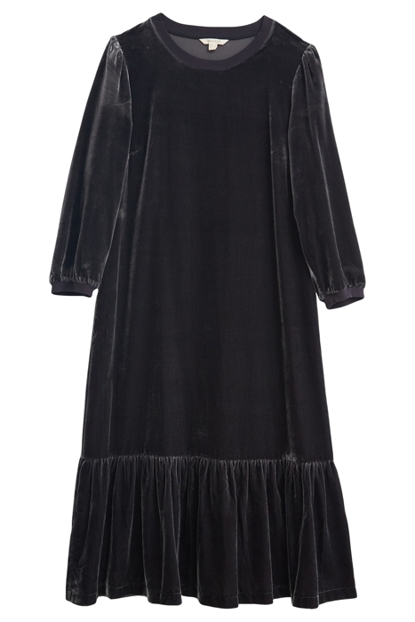 SADIE VELVET MINI DRESS DK GREY 1
