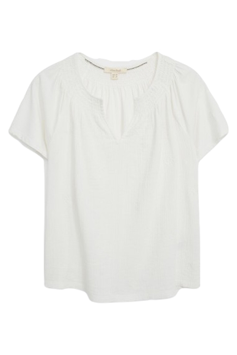 LUELLA EMBROIDERED TOP NAT WHITE 1