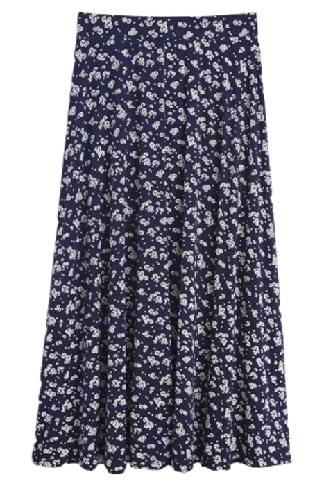 JADA ECO VERO JERSEY SKIRT NAVY PRINT 1