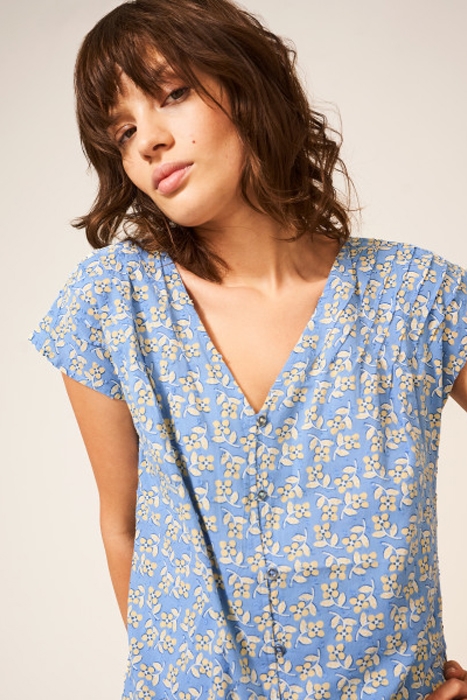 RAE ORGANIC COTTON VEST BLUE PRINT 2