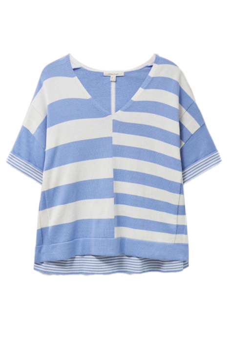 VOYAGE V NECK JUMPER BLUE MULTI 1