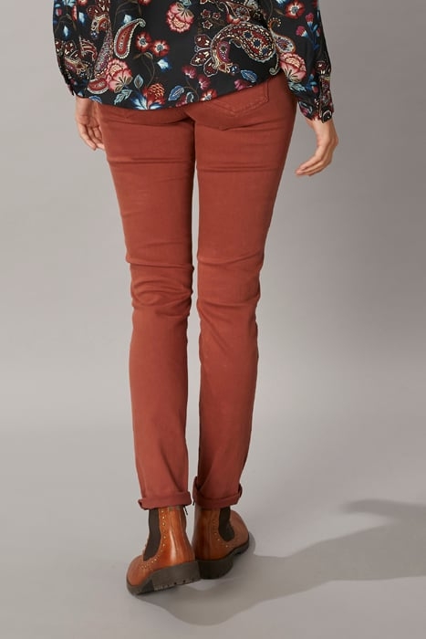 FITTED DENIM PANTS RED 3