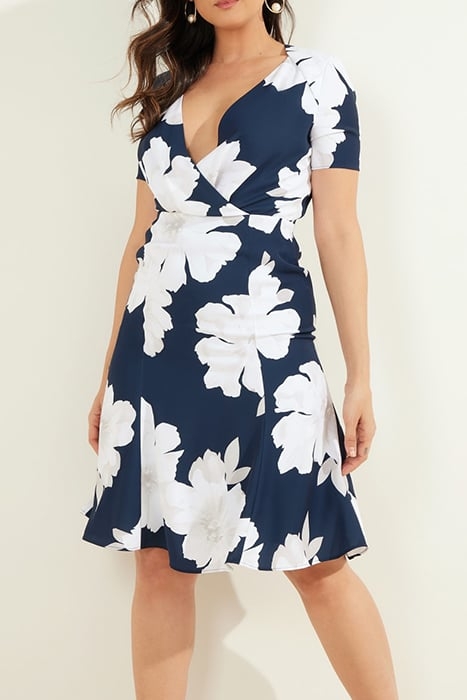 MICKY SOLID DRESS FALLING FLORAL 4