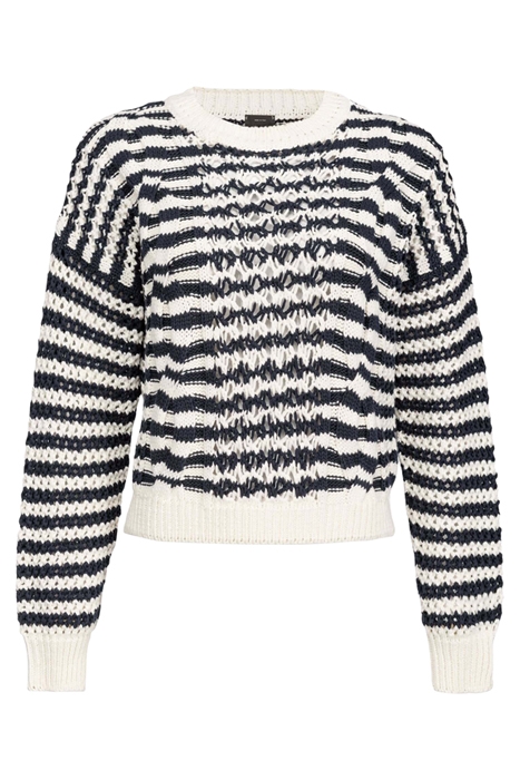 CALASPARRA MAGLIA COTONE BICOL CREAM/BLUE 7