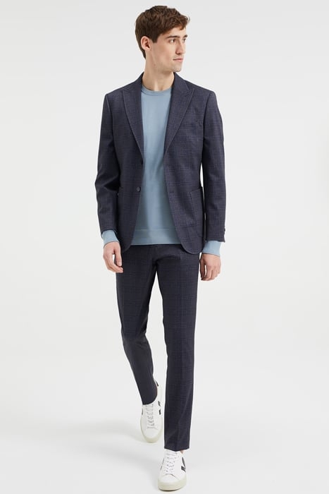 HEREN FIJNGEBREIDE TRUI VAN KATOENMIX ICE BLUE 5