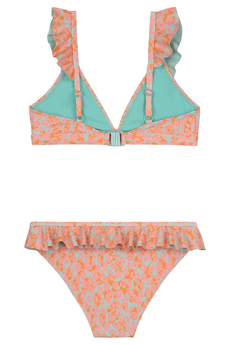 GIRLS BELLA BIKINI SET TROPICAL TIGER AQUA SKY BLUE 2