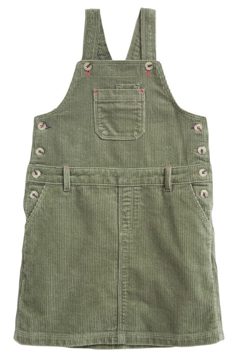 DARA CORD PINAFORE DRESS GREEN PLAIN 1