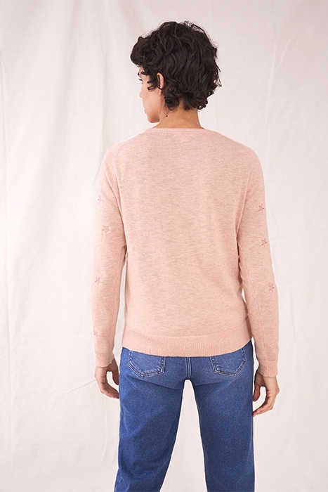 LULU EMBROIDERED CARDI PINK 3