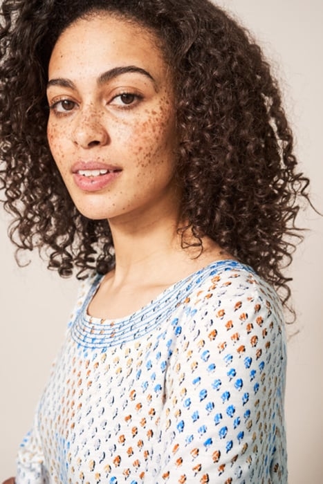 WEAVER JERSEY TEE WHITE MULTI 3