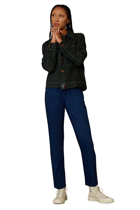 CAROLINE CROPPED NAVY RECYCROM NAVY RECYCROM 2