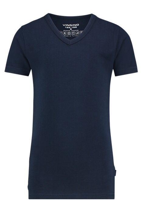 SHORT SLEEVE V NECK TS BOYS DARK BLUE 1