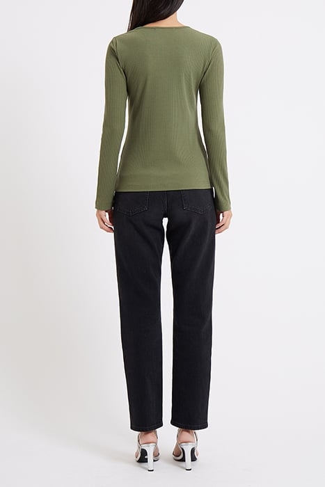 SCOOP RIB L/S KHAKI 3