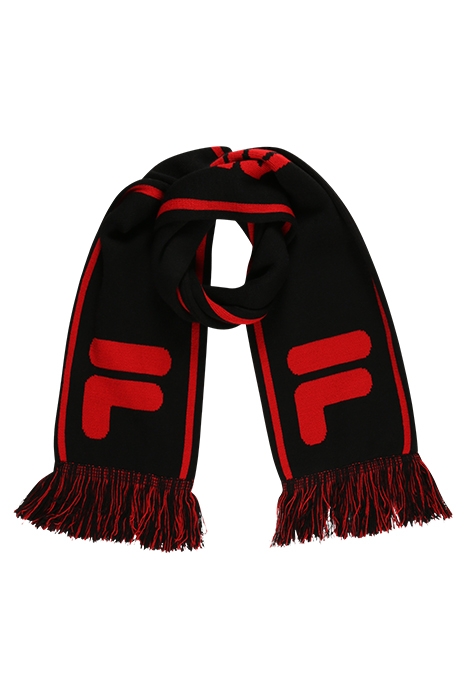 C44 TEAM SCARF BLACK-TRUE RED 1