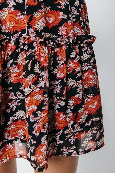 HANNAH PAISLEY FLOWER SKIRT WARM ORANGE 3