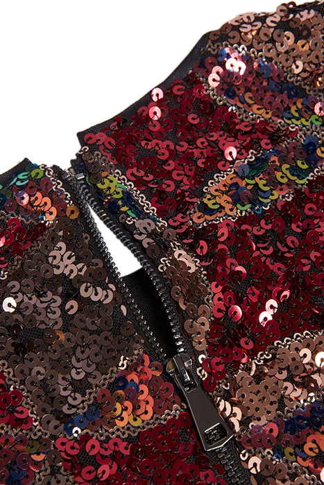 MARCIANO- EZRA SEQUIN TWO PIECE SET HARLEQUIN SEQUIN 4