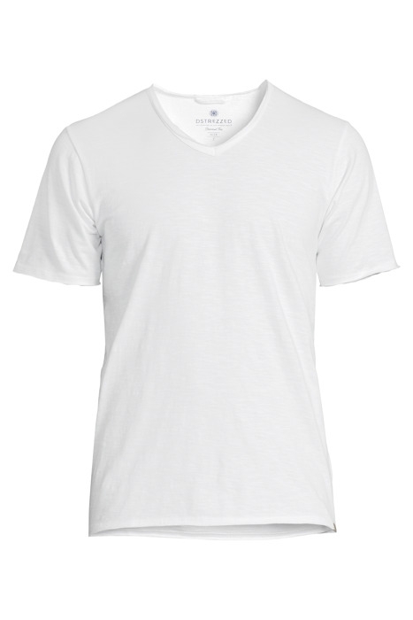 BASIC V-NECK TEE SLUB JERSEY WHITE 1