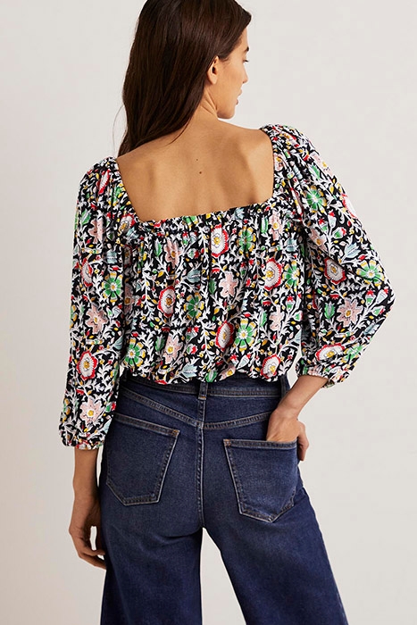 SQUARE NECK SWING JERSEY TOP CHK 2