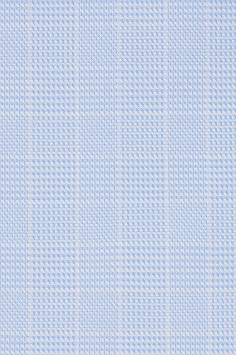 Light Blue Checked Slim Fit Shirt 3