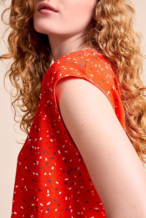 MADAM - CORAL T-SHIRT WITH SPARKLE PRINT 4