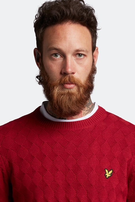 ARGYLE CREW NECK TUNNEL RED 4