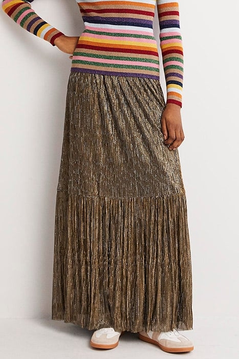 METALLIC PARTY MAXI SKIRT MUL 1