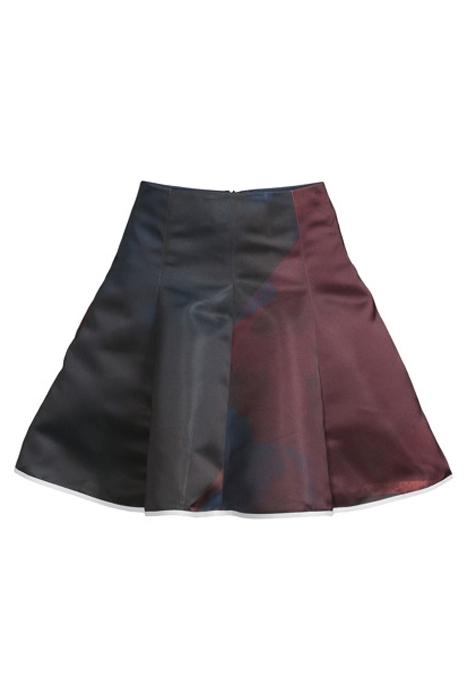 A-LINE MINI SKIRT BORDEAUX/NAVY 6