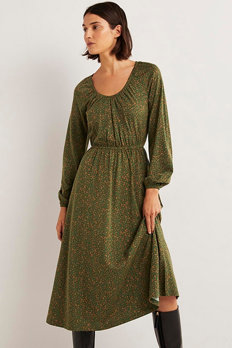 SCOOP NECK JERSEY MIDI DRESS BGR 3