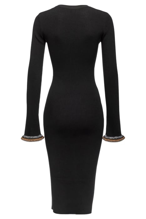 DALES ABITO COSTINA MISTO LANA BLACK 7