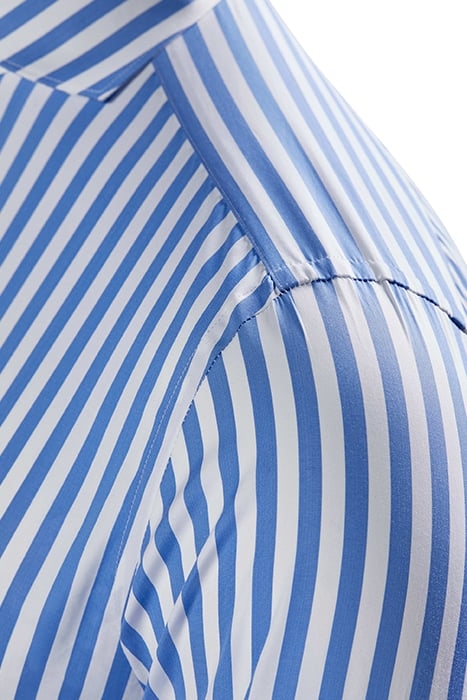 MID BLUE STRIPED SLIM FIT SHIRT 4