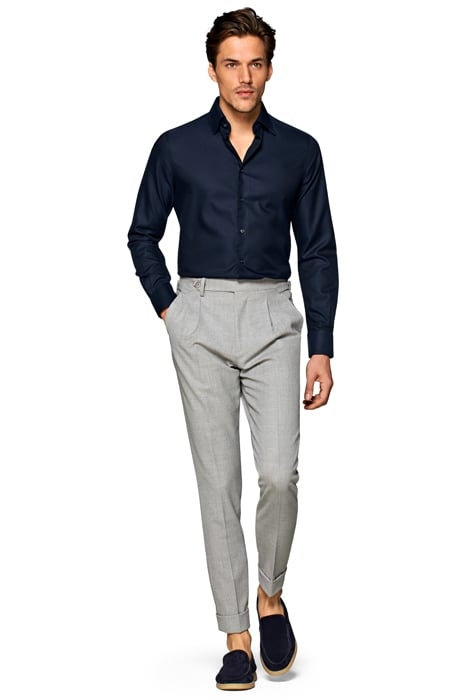 Navy Royal Oxford Slim Fit Shirt 5