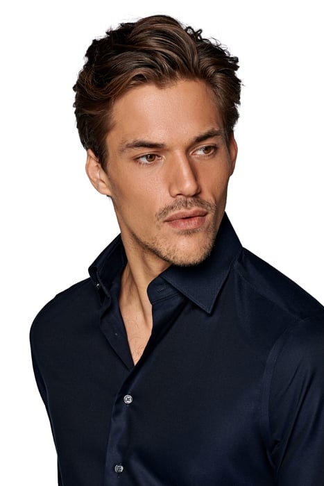 Navy Royal Oxford Slim Fit Shirt 7