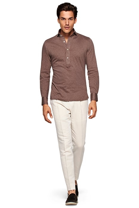 Knitted taupe popover 39 purple line casual ESF knit 3