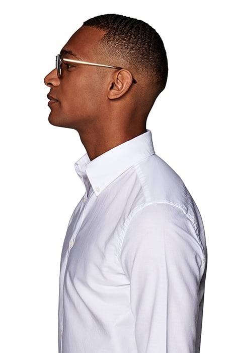 White Washed Oxford Slim Fit Shirt 5