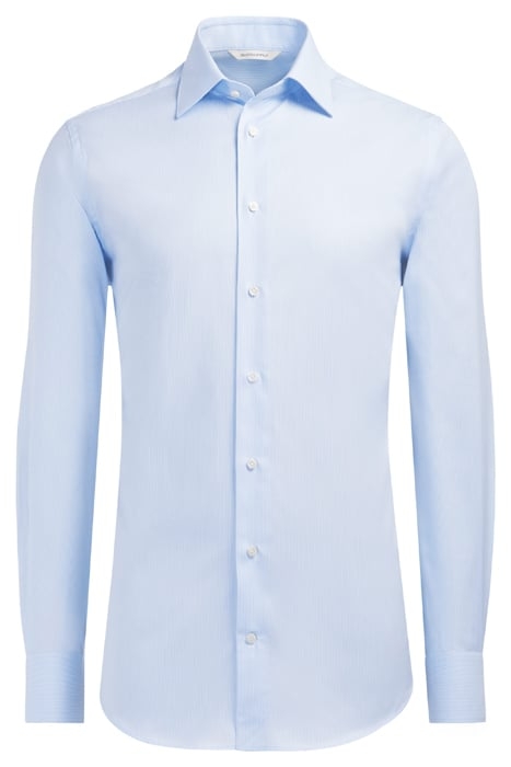 Light Blue Striped Twill Slim Fit Shirt 2