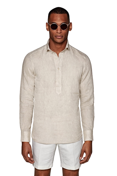 Light Brown Extra Slim Fit Popover 1