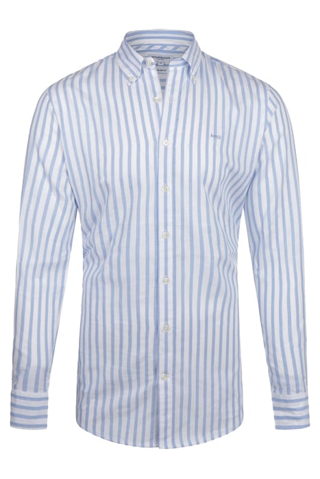 DOBBY BOLD STRIPE SHIRT L/S RF MEDIUM BLUE 1