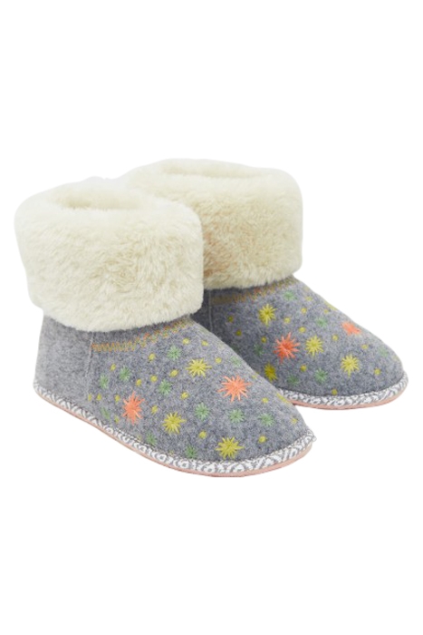 STAR EMBROIDERED BOOTIE GREY MULTI 2