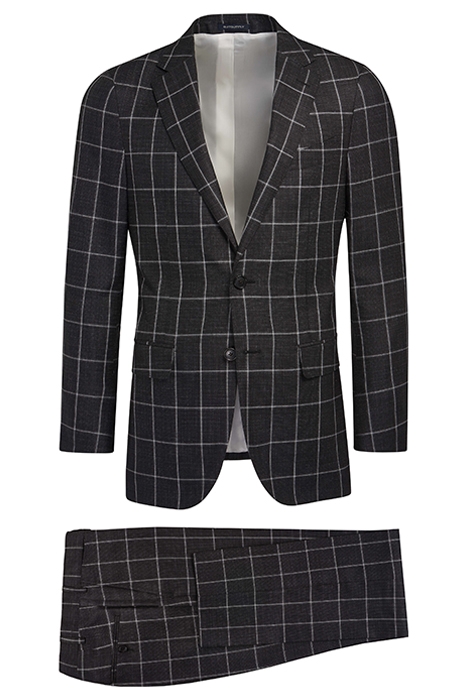 Dark Grey Checked Sienna Suit 2