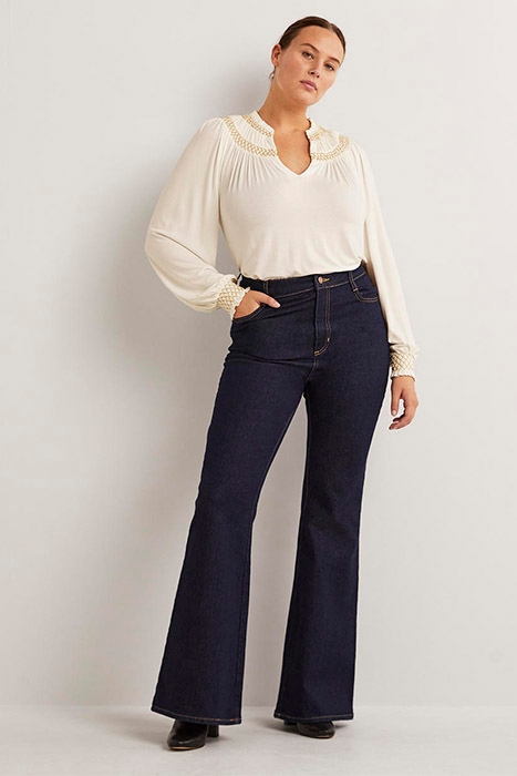 SMOCKED YOKE METALLIC TOP IVO 1