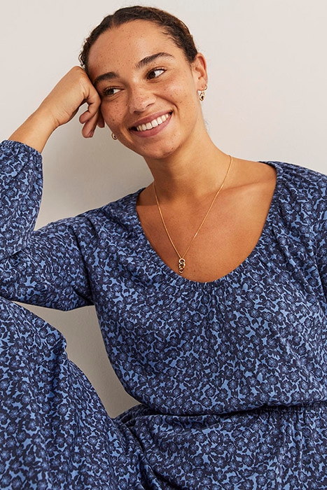 SCOOP NECK JERSEY MIDI DRESS LBL 5