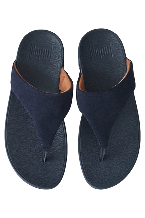 LULU SUEDE TOE POST SANDALS DARK NAVY 3