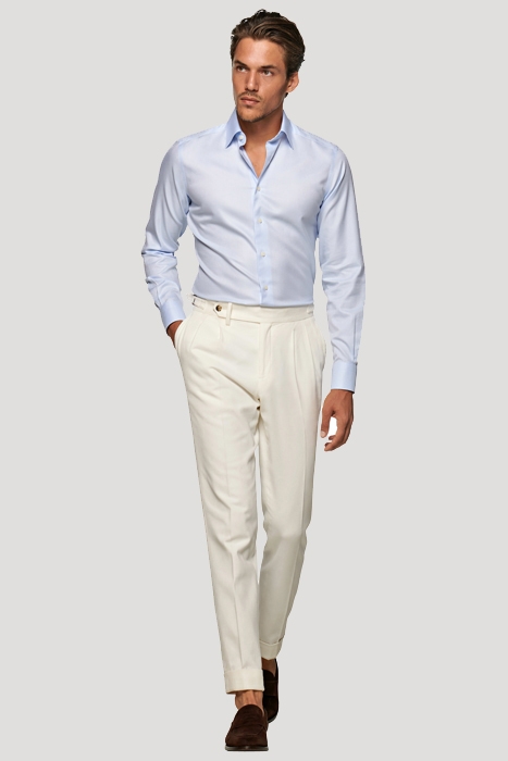 Light Blue Royal Oxford Slim Fit Shirt 4