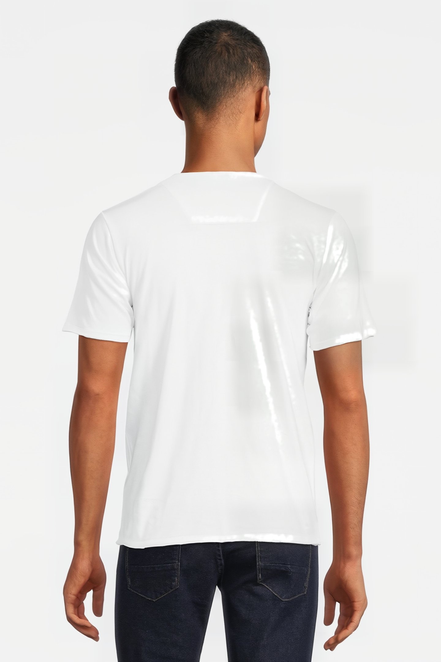 BASIC ROUND NECK TEE SLUB JERSEY WHITE 3