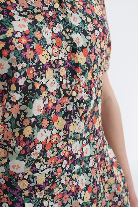 WATER PINK LONG DRESS + MULTICOLOURED FLORAL PRINT 7