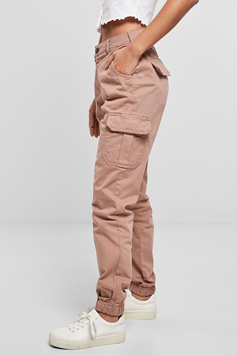 LADIES HIGH WAIST CARGO PANTS DUSKROSE 5