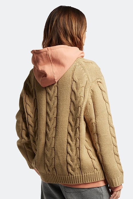 CHUNKY CABLE JUMPER W802 WARM TAN 2