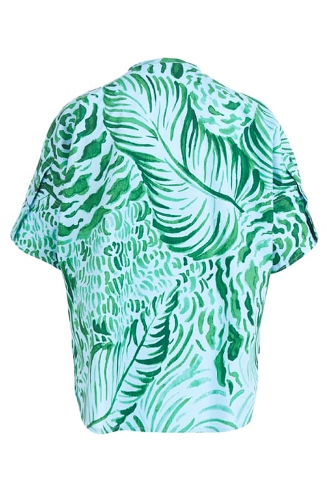 SHIRT 3/4SL BTN CLOSURE BLUE 3